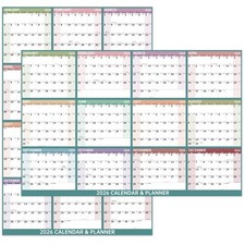 2026 Dry Erase Calendar Wall, 48x32 Inch Reversible Yearly, Office Home School