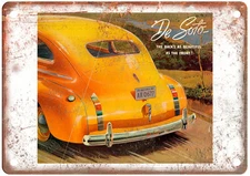 1940 Vintage DeSoto Auto Advertisement Retro Look Reproduction Metal Sign A14054