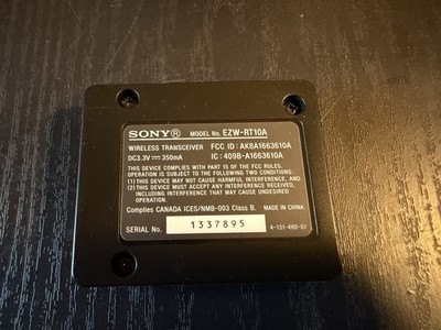 Sony S-Air EZW-RT10A Wireless Transceiver Card