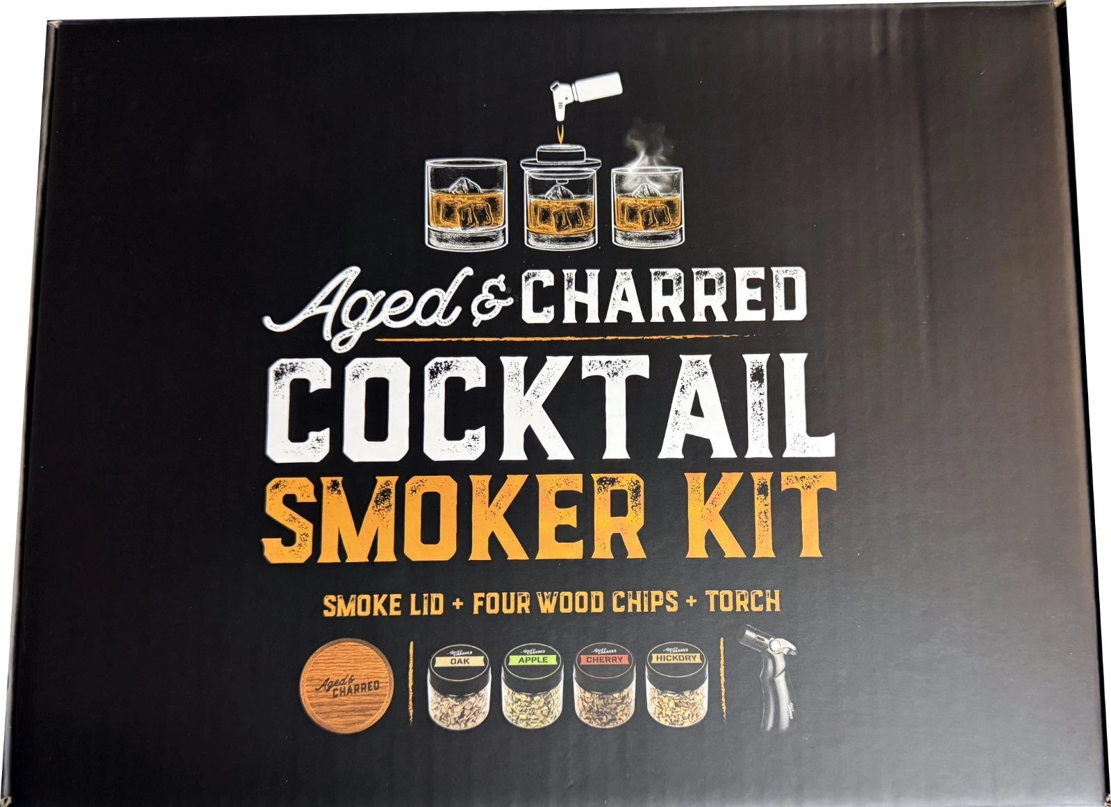 Aged & Charred Whiskey Cocktail Smoker Kit