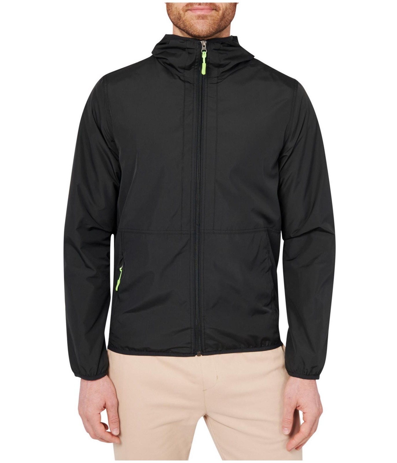 Мужская однотонная куртка-ветровка Society of Threads черная маленького размера 8490₽