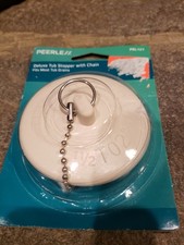 PRL121 Peerless Rubber Tub Stopper Beaded Chain for 1.5'' - 2'' Drain