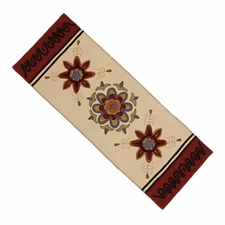 Home Collection By Raghu Cream 14 X 36 3 Flowers Table Runner trwt0