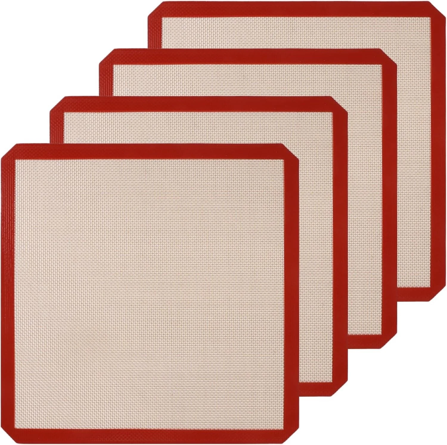 4 Pack 12" x 12" Reusable Silicone Baking Mat 12 Inch Cake Pan/12x12 Cheesecake