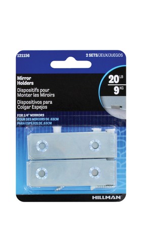 Hillman 121156 Mirror Holder AnchorWire Silver Hidden 20 lb Silver Pair - 第 2/3 張圖片