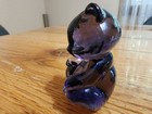 Fenton Art Glass Amethyst Purple Sitting Bear Figurine 2.5" — photo 2