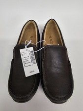 The Childrens Place Boys Size 2 Brown Slip On Loafer Wedding/Uniform Dress Shoes