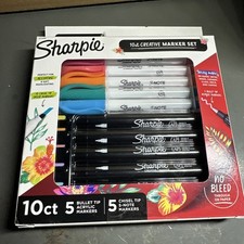 Sharpie Creative Markers Bullet Tip Acrylic M and Chisel Tip S Note Markers NIP