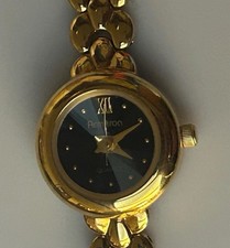 Vintage Women’s watch armitron gold tone- elegant stainless steel-black dial