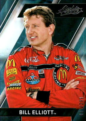 2017 Absolute SPECTRUM SILVER #10 Bill Elliott Serial #30/299 HOF