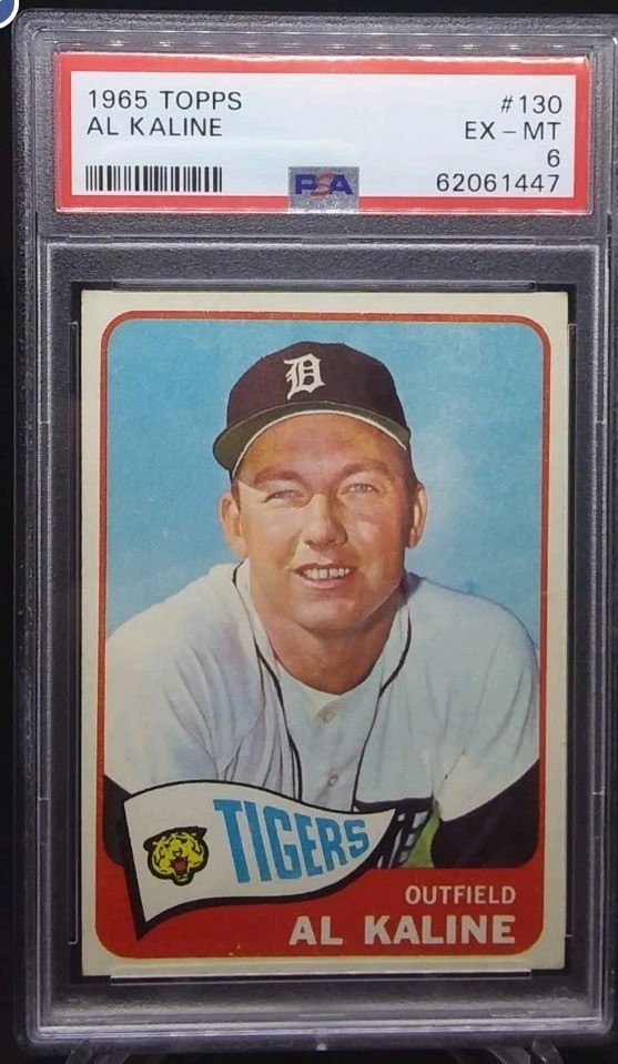 1965 Topps #130 Al Kaline Detroit Tigers PSA 6 EX-MT HOF
