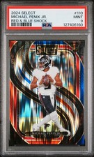 2024 Panini Select #110 Michael Penix Jr. Red & Blue Shock PSA 9