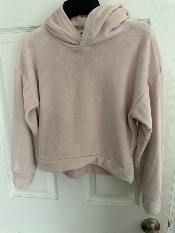 DSG Girls Youth Size Small Hoodie Pink Sweatshirt Velour Long Sleeve