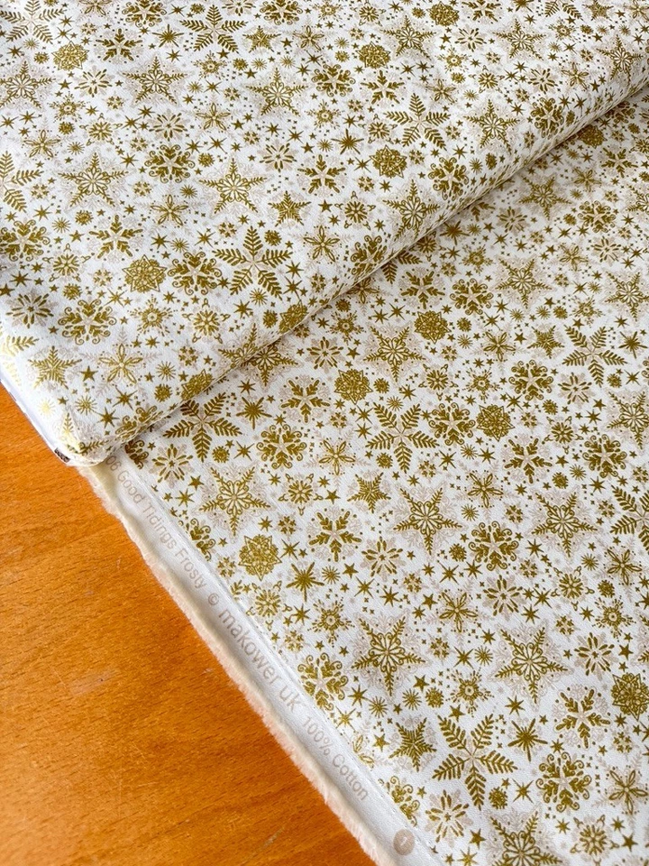 gr Makower Stoffpaket Patchworkstoff GOOD TIDINGS Weihnachtsstoff Sterne Ilex - Bild 4 von 4