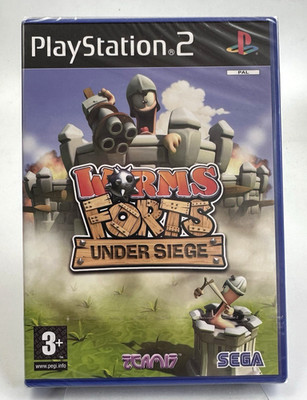 PS2 Worms Forts: Under Siege - Italienisch, Neu und Factory Sealed