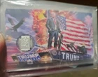 Donald Trump Card Raptor Reverse With 1 Gr .999 Pure Silver Bar
