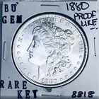 1880 BU GEM MORGAN SILVER DOLLAR UNC MS+++ GENUINE U.S. MINT RARE COIN 8818