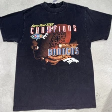 Vintage 1998 Denver Broncos Super Bowl XXXII Champions Logo 7 T-Shirt Sz Medium