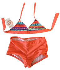 Mädchen Bikini Badeanzug 2teilig orange Grö...
