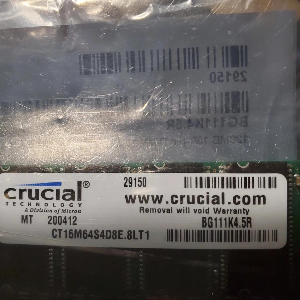 New Sealed CT16M64S4D8E.8LT1 128MB PC100 100MHz Non-ECC 168-pin Memory RAM  - Image 4 of 4