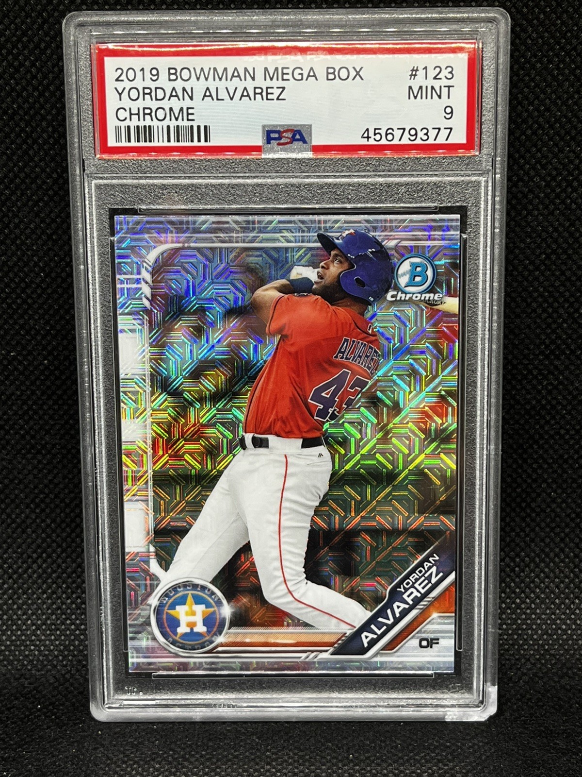 2019 Bowman Chrome Prospects Mega Box Mojo Refractor Yordan Alvarez PSA 9 RC