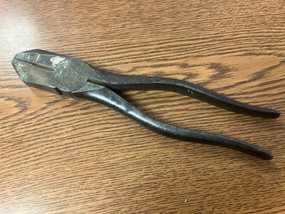 Vintage H. Boker & Co Lineman's Pliers 8.5 In Steel Silver Made USA Shop 6612