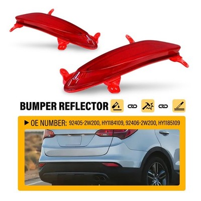 Red Fit 2013-2016 Hyundai Santa Fe Sport Rear Bumper Reflector Trim 924062W200 P