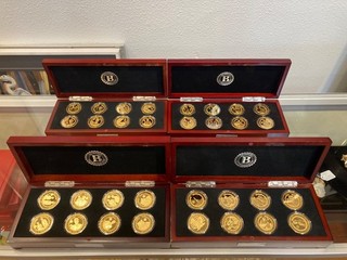 JFK 100th anniversary Proof coin collection 24k Gold Plated Bradford Exchange