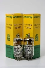 NOS 6DJ8 ECC88 6922 E88CC AMPEREX BUGLE-BOY HOLLAND RARE TUBES MATCHED PAIR 1961