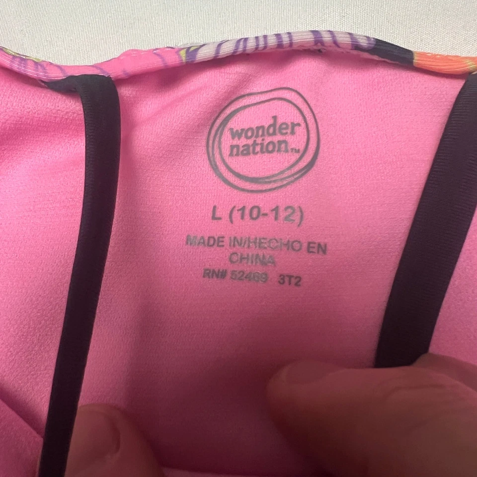 Lot of 3 Wonder Nation Old Navy Shein Swimsuits Girls Swimwear Bundle Size L M - Image 3 of 4