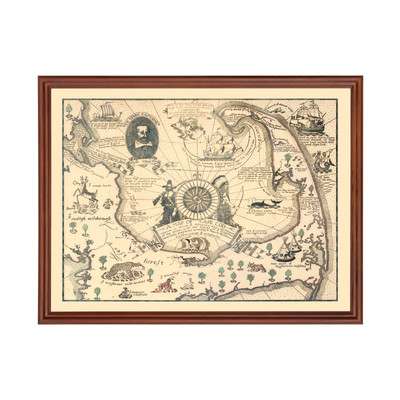 Old Map of Cape Cod, MA 1926 - Vintage Cape Cod Massachusett