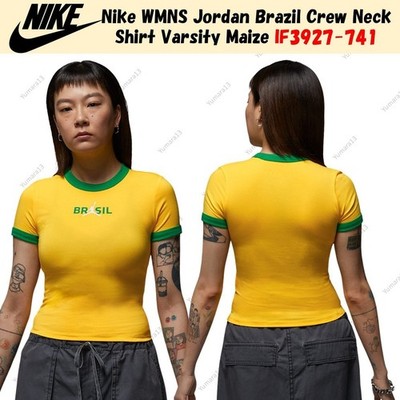 Nike WMNS Jordan Brazil Crew Neck Shirt Varsity Maize IF3927-741 Japan Gr.