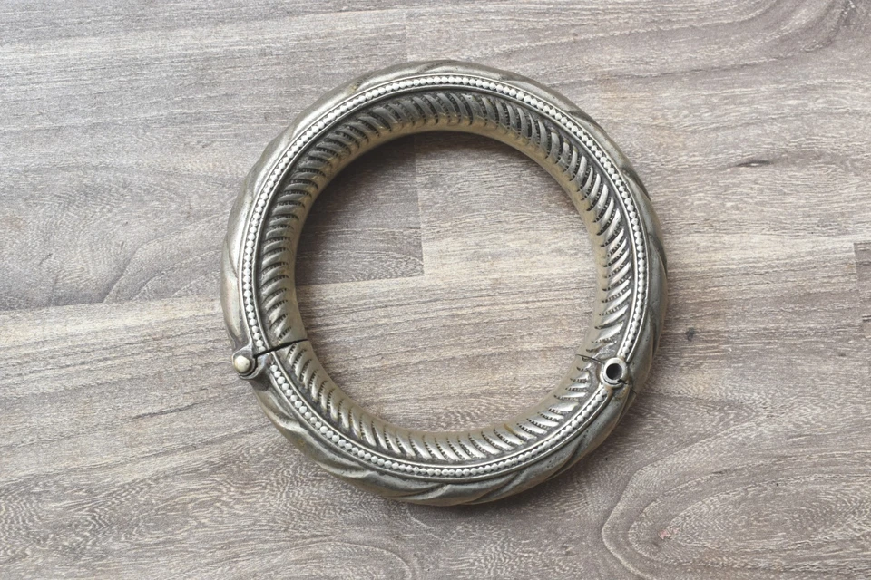 Vintage Metal Indio Tribal Tradicional Tobillo Hueco Anillo Kada Pulsera Étnica Foto 4 de 4