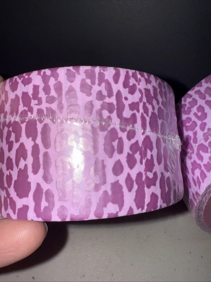 2 rollos de cinta adhesiva escocesa NUEVO rosa metálico guepardo descuento 1,88 pulgadas x 10 yardas Foto 3 de 4