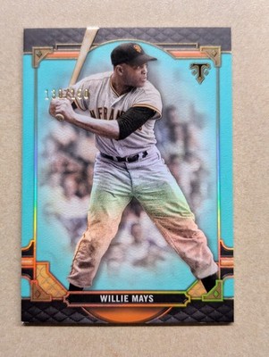 2022 Topps Triple Threads Aquamarine /150 Willie Mays #50 HOF