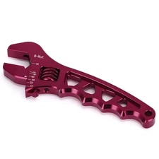 Red AN Adjustable Wrench, AN3-AN12, Lightweight Aluminum Spanner, Hose Tool
