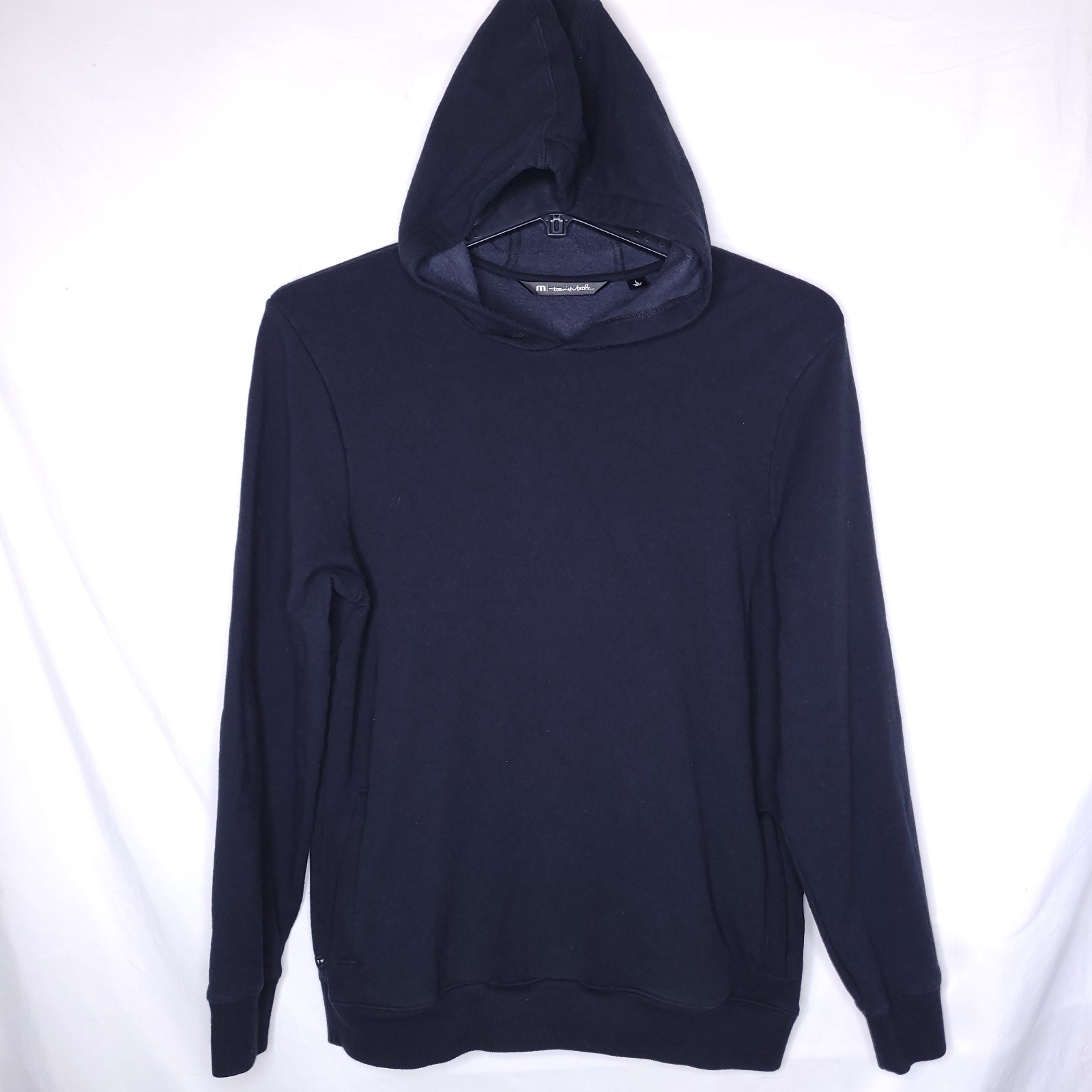 Travis Mathew Fleece Hoodie Mens Large Black Pullover