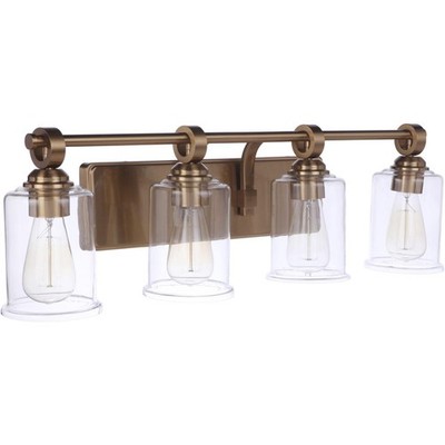 Craftmade 56404-SB Romero 4 Light 30 inch Satin Brass Vanity Light Wall Light
