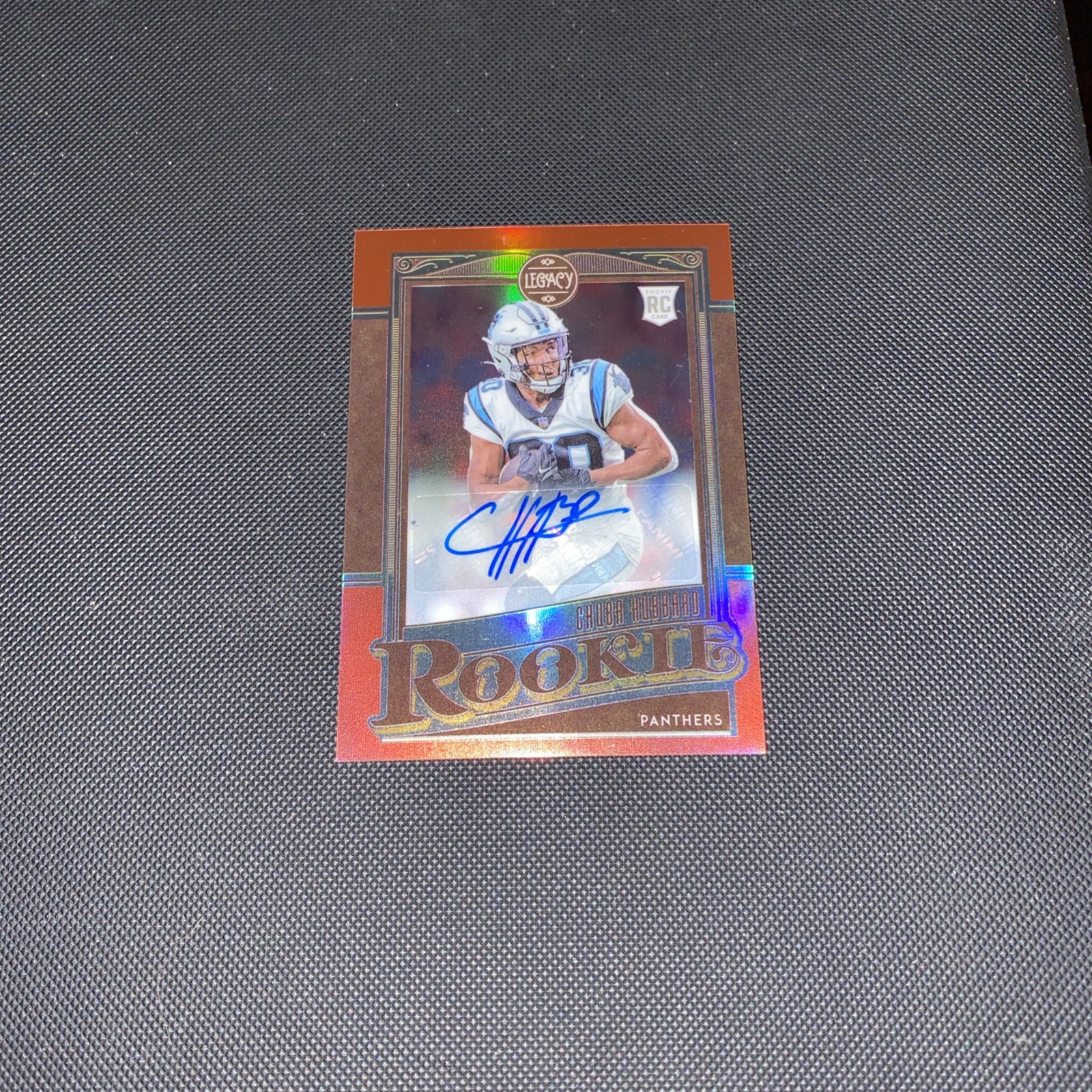 Chuba Hubbard Panini Chronicles Legacy Update Rookies #214 Signature-Red