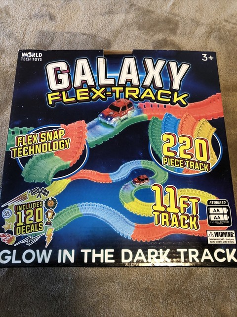 World Tech Toys Galaxy Flex-track 220piece Glow Track With Electric LED Light for sale online | eBay