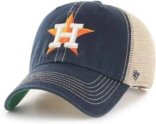 47 Brand Houston Astros Navy Mesh Trucker Clean Up - Snapback, Hat