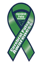 Magnetic Bumper Sticker - Cerebral Palsy Awareness - Ribbon Support Magnet