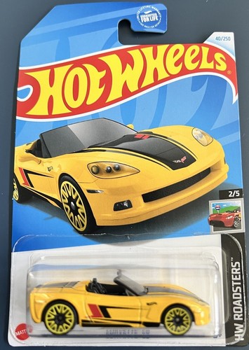 New Hot Wheels Corvette C6 Yellow #40 40/250 - 2024 HW Roadsters - Bild 1 von 5