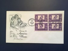 ICOLLECTZONE US 1152 Block American Woman FDC First Day Cover (E100)