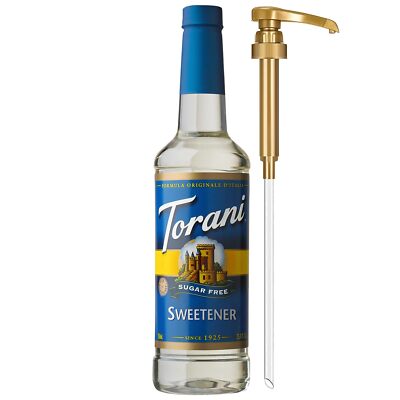 Sugar Free Sweetener Zero-Calorie Syrup for Drinks Pump Included 25.4 Fl Oz