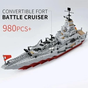 884PCS Army Ocean Cruiser Warship Building Blocks Aircraft Army Arme Bricks