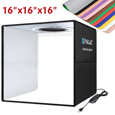 16'' LED Photo Studio Light Box Portable Folding Photography Shooting Tent Kit