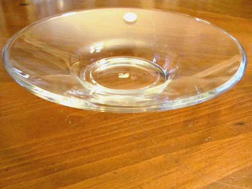 AUTHENTIC 'SWAROVSKI' CRYSTAL ELEGANT 8 1/4" VERSATILE SERVING THICK DISH EXC - Picture 6 of 11