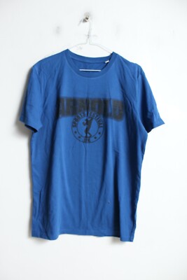 Arnold Sports Festival UK Crew Tshirt - Blau - Größe M Medium Slim Fit (B14)