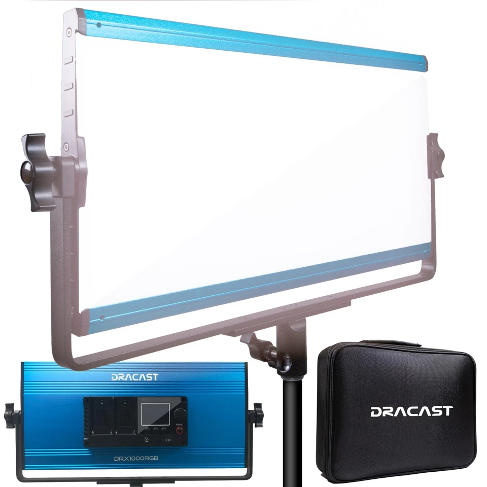 Dracast LED1000 X Series Bi-Color LED 3 Light Kit with Plastic Travel Case - Image 3 of 4